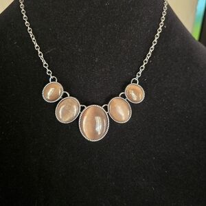 Brown Cabochon Statement Necklace - Women Jewelry